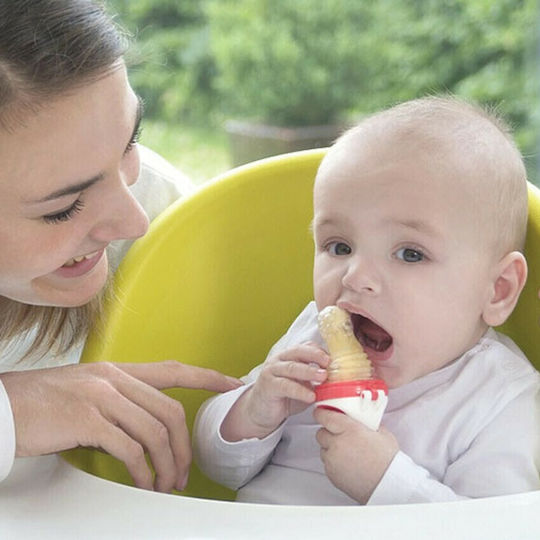 Kidsme Πιπίλα Φαγητού Μωβ Feeder Plus από Σιλικόνη για 4+ μηνών