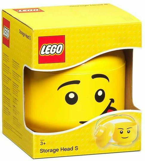 LEGO Children's Storage Box made of Plastic Head Yellow 16x16x18cm 1pcs