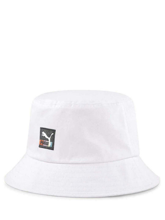 PUMA Prime Υφασμάτινo Ανδρικό Καπέλο Στυλ Bucket Λευκό