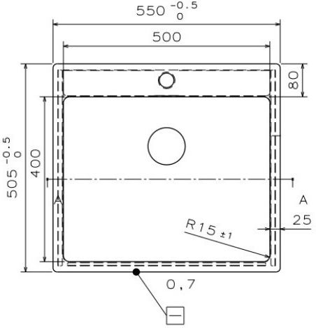 Asil AS 383 Drop-In Inox Μ54xΠ50cm Silver