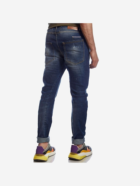 Brokers Jeans Ανδρικό Παντελόνι Τζιν Ελαστικό σε Relaxed Εφαρμογή Navy Μπλε