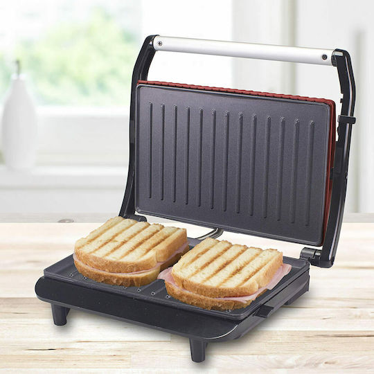 Beper Sandwich Maker pentru for 2 Sandwiches Sandvișuri 850W Roșie
