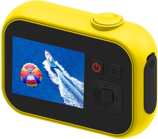Lamtech 2in1 Action Camera Full HD (1080p) Underwater (with Case) with Screen 2" Yellow