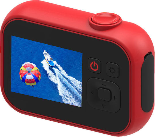 Lamtech 2in1 Action Camera Full HD (1080p) Underwater (with Case) with Screen 2" Red