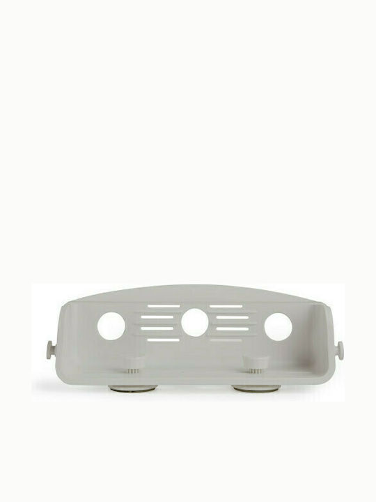 Umbra Wall Mounted Bathroom Shelf Plastic with 1 Shelf and Suction Cups 33x11.4x8.9cm Silver