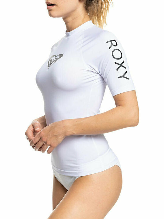 Roxy Whole Hearted Women's Short Sleeve Sun Protection Shirt White