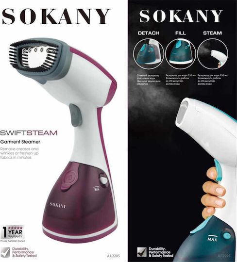 Sokany AJ-2205 Garment Steamer Hand 1200W with Tank 260ml White