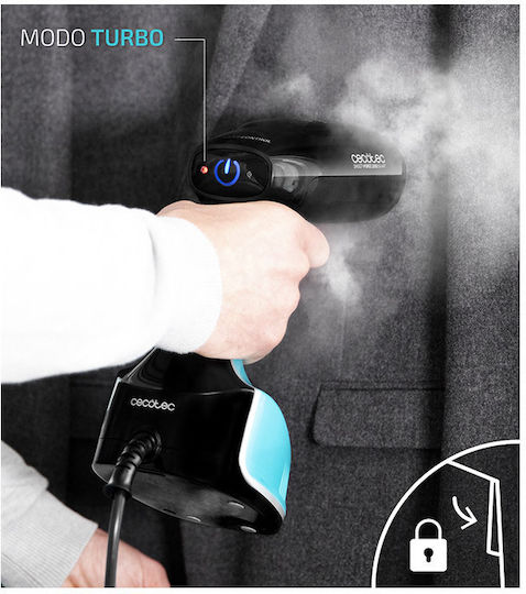Cecotec SmoothForce 2000 Smart Ατμοκαθαριστής Ρούχων Χειρός 1400W με Δοχείο 280ml Μπλε