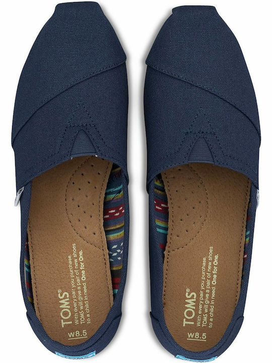Classic Alpargatas Women's Fabric Espadrilles Navy Blue