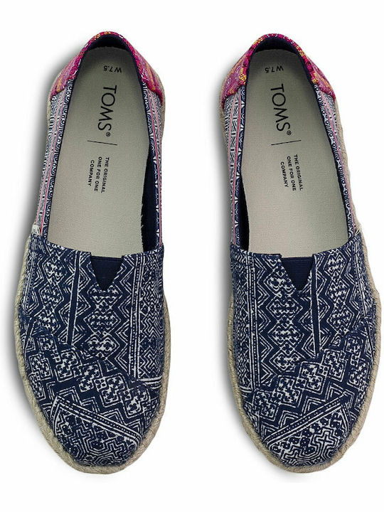 Rope Women's Fabric Espadrilles Indigo Floral