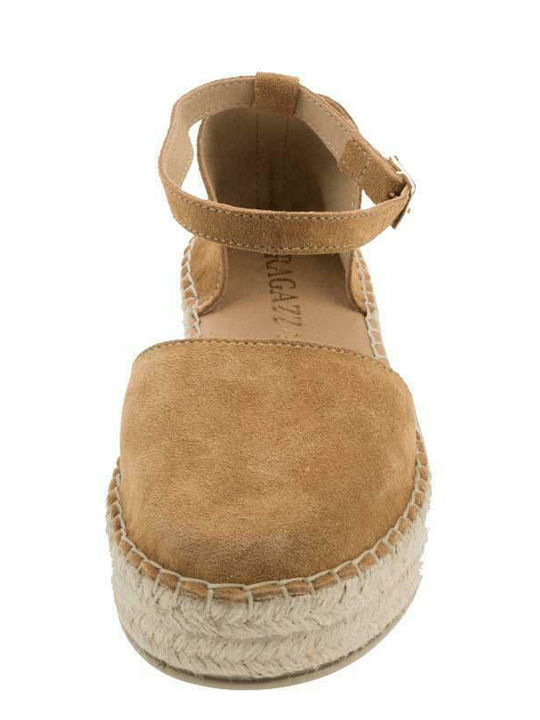 Women's Suede Espadrilles Tabac Brown