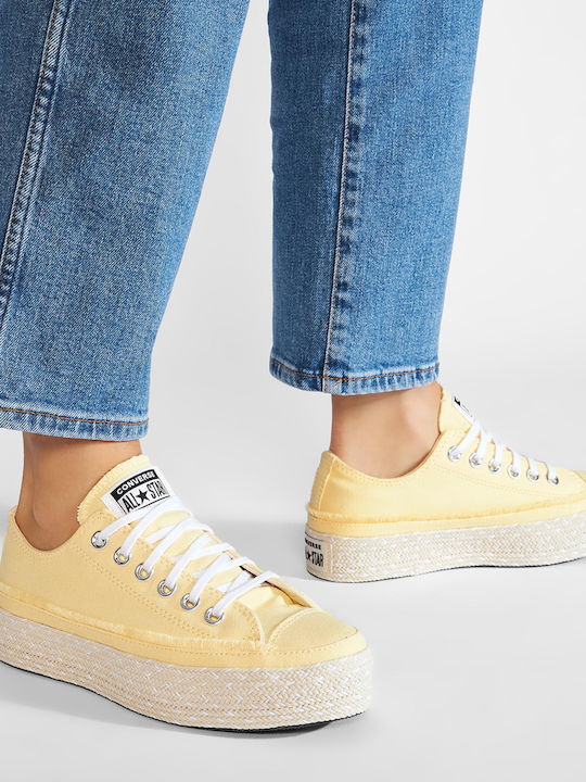 Espadrille Ox Γυναικείες Εσπαντρίγιες σε Κίτρινο Χρώμα