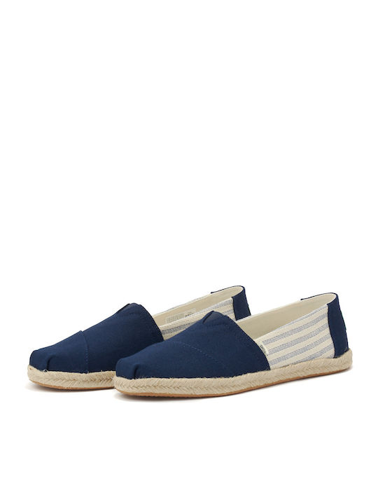 Alpargata Rope Fabric Women's Espadrilles in Navy Blue Color