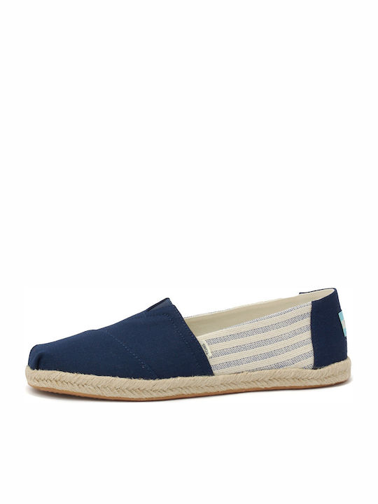 Alpargata Rope Fabric Women's Espadrilles in Navy Blue Color