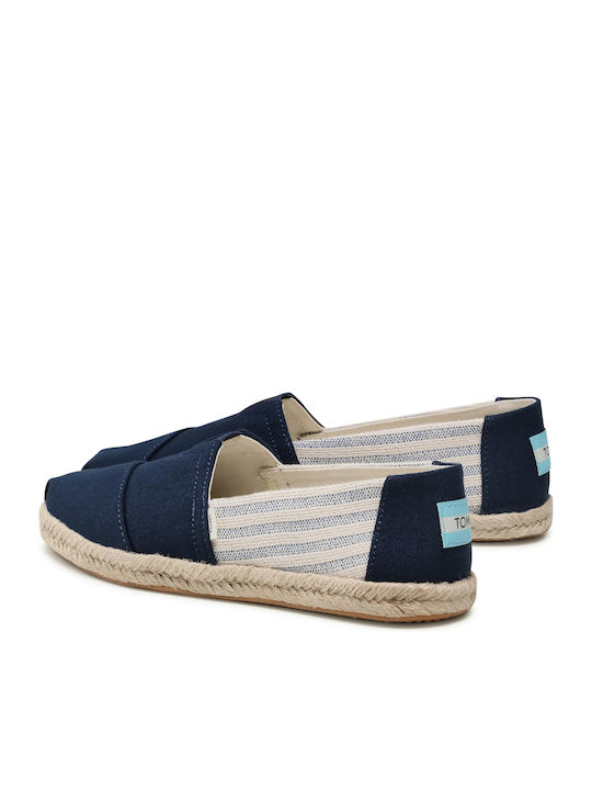 Alpargata Rope Fabric Women's Espadrilles in Navy Blue Color