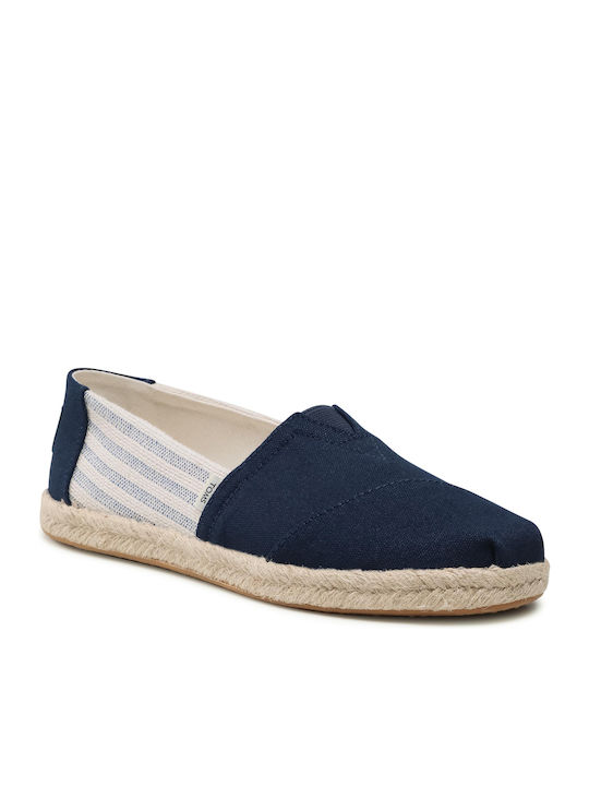 Alpargata Rope Fabric Women's Espadrilles in Navy Blue Color