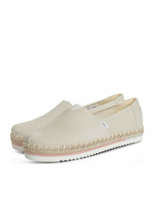 Alpargata Espadrile Dama Din Material Bej