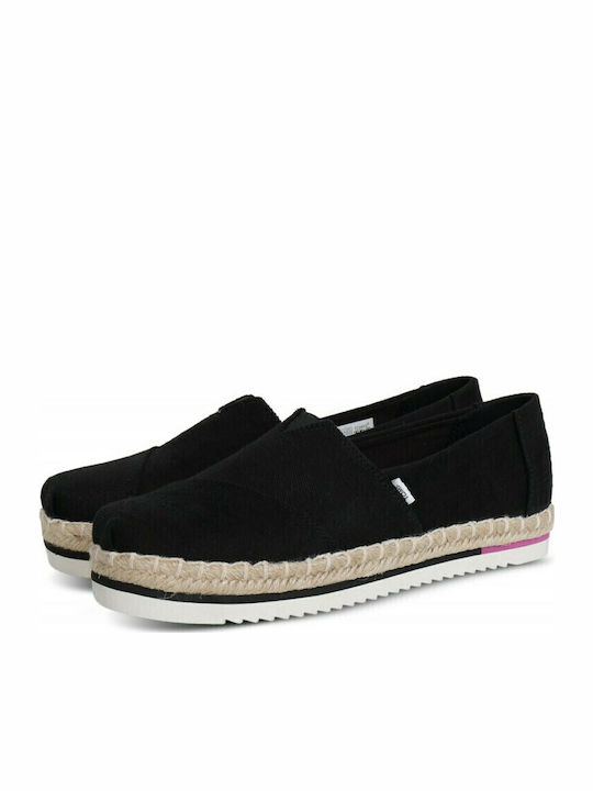 Heavy Twill Women's Fabric Espadrilles Black