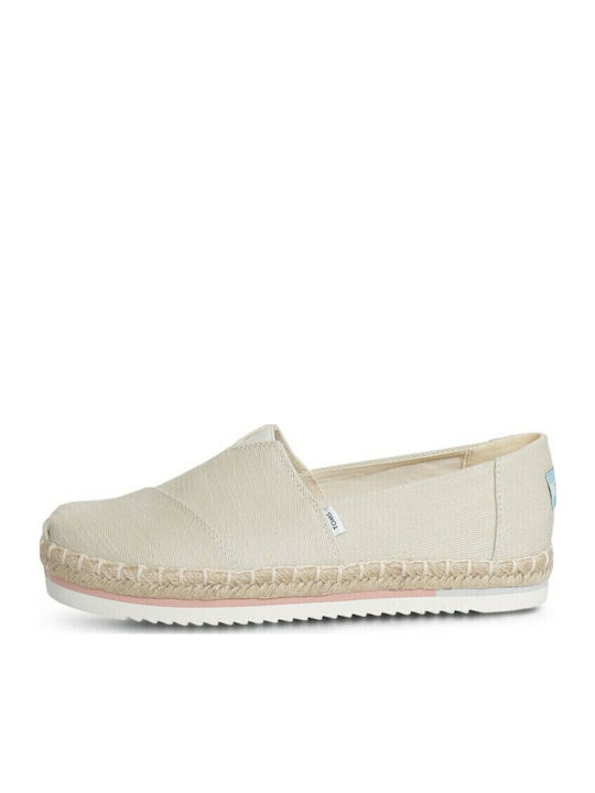 Alpargata Espadrile Dama Din Material Bej