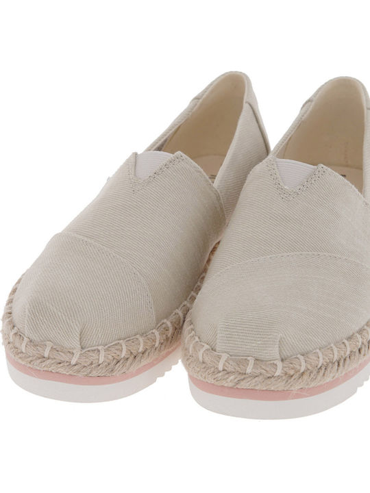 Alpargata Espadrile Dama Din Material Bej