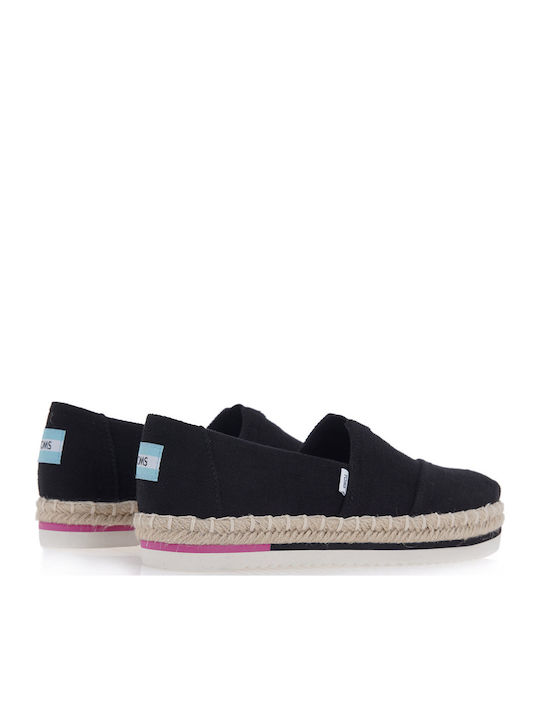 Heavy Twill Women's Fabric Espadrilles Black