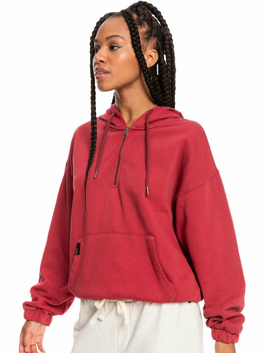 Down The Line Women's Sweatshirt Hooded Red