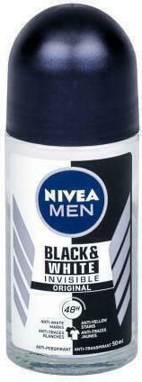 Nivea Men Invisible for Black & White Anti-perspirant Deodorant 48h In Roll-On 50ml