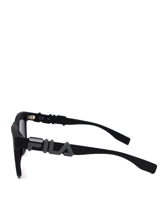 FILA Men's Sunglasses with Black Plastic Frame and Black Lens SF9416 0U28