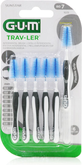 GUM Trav-ler Interdental Brushes 2.6mm Black 6pcs
