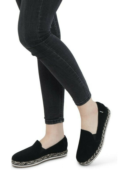Palma Wrap Women's Suede Espadrilles Black