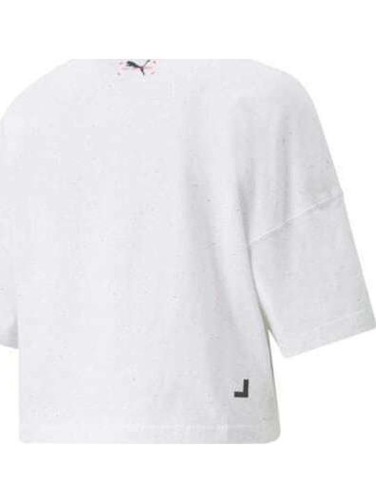 Heather Γυναικείο Oversized Crop T-shirt Pristine Heather