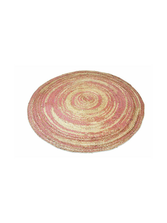 Klonaras Sominova Rug Round Summer Wicker Pink