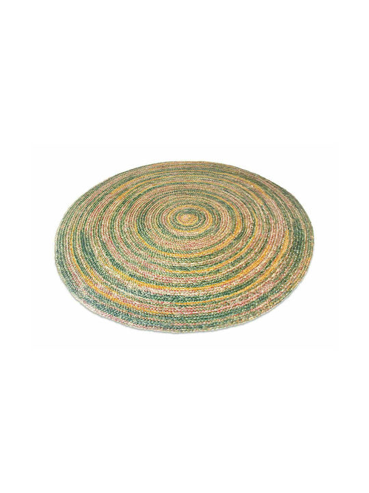 Klonaras Sominova Rug Round Summer Wicker Green