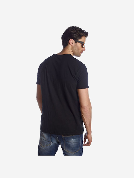 Brokers Jeans Ανδρικό T-shirt Μαύρο Μονόχρωμο