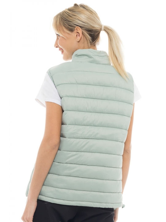 Biston Kurz Damen Ärmellos Puffer Jacke Mint