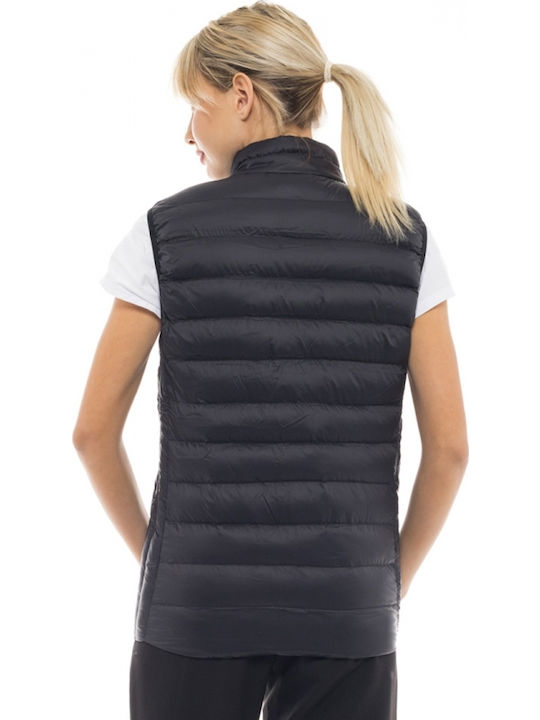 Women's Short Puffer Jacket for Spring or Autumn Black