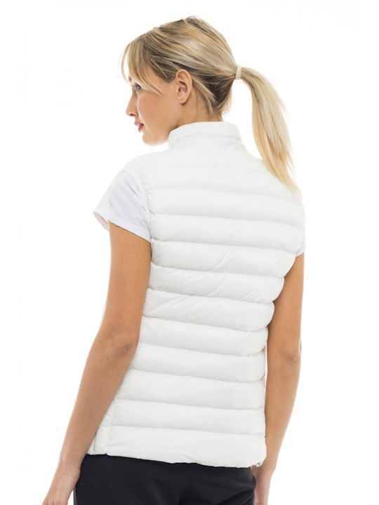 Biston Women's Short Puffer Jacket for Spring or Autumn White