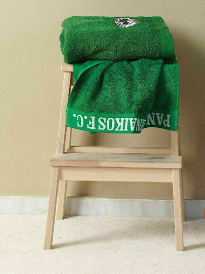 Palamaiki Πετσέτα Προσώπου Panathinaikos FC Official Licensed 50x100εκ. Πράσινη Βάρους 550gr/m²