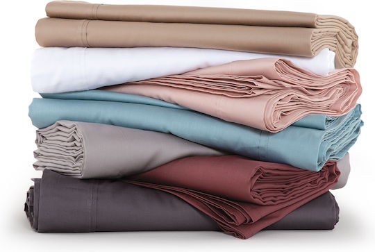 Nef-Nef Homeware Sheet Super-Double with Elastic 160x200+35cm. Elements 1027 Dusty Aqua