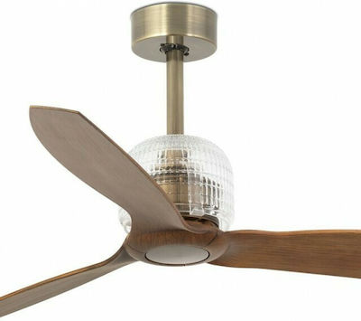 Faro Barcelona Deco Fan 33398D Ceiling Fan 128cm Old Gold/Wood