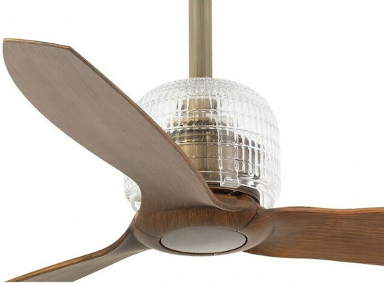 Faro Barcelona Deco Fan M Ανεμιστήρας Οροφής 128cm Gold/walnut
