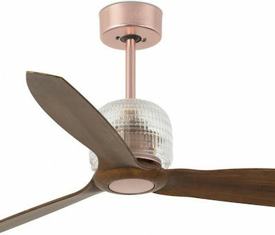 Faro Barcelona Deco Fan 33399D Ceiling Fan 128cm Copper / Wood