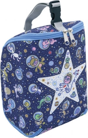 Laken Cosmos School Insulated Shoulder Lunch Bag Blue 18 x 12 x 24cm