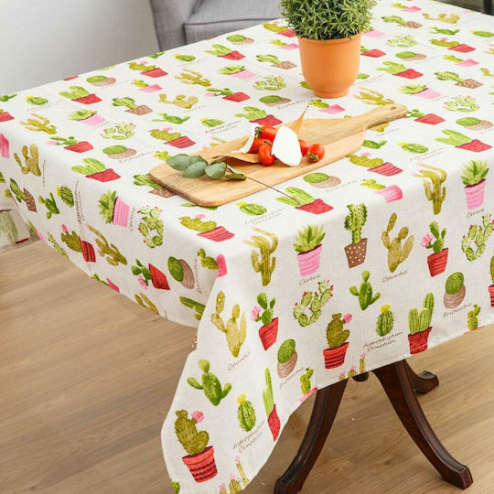 Borea Ράνερ Cacti Μπέζ 50x140εκ.
