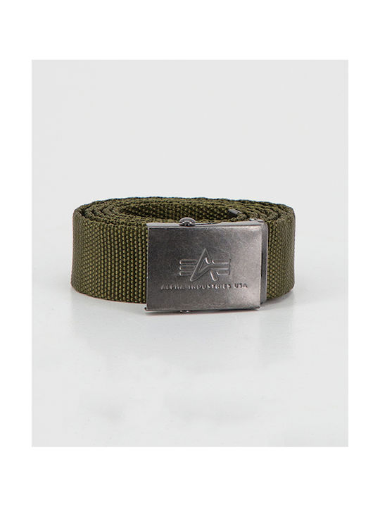 Alpha Industries Heavy Duty Men's Fabric Webbing Belt Wide Belt Khaki