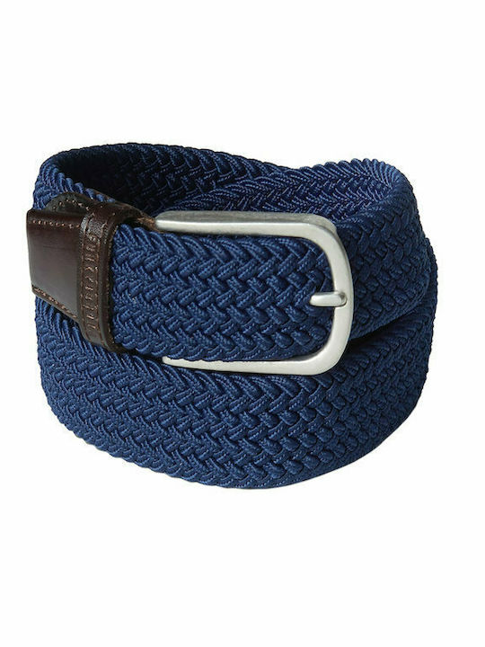 FBM005-33010 Elastic Men's Belt Knitted Blue