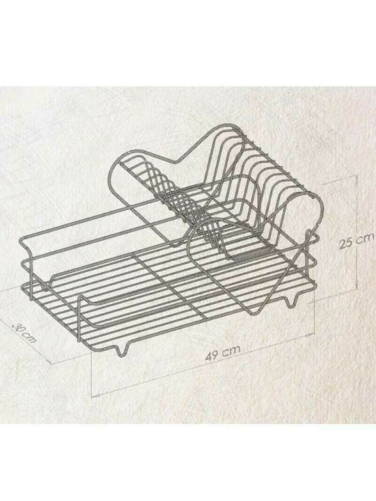 Tekno-Tel Στραγγιστήρι Νεροχύτη Inox Μαύρο 49x30x25cm