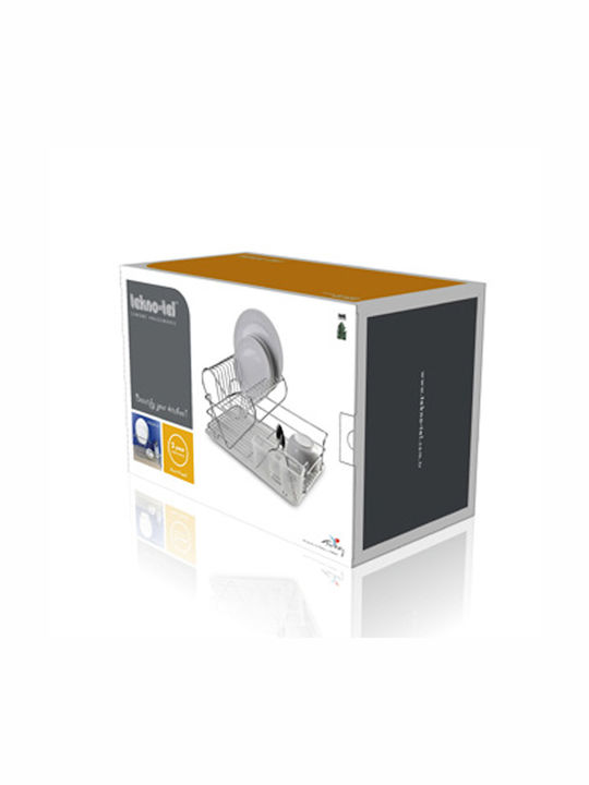 Tekno-Tel KB011 Отцедник За Мивка От Inox Бял 49x30x25см