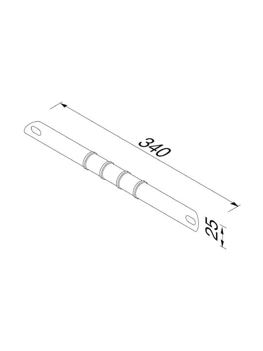 Geesa Standard Hotelia Mâner de Baie 34cm Argintiu