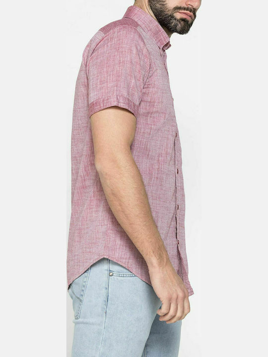 Short-sleeved Cotton Shirt Red